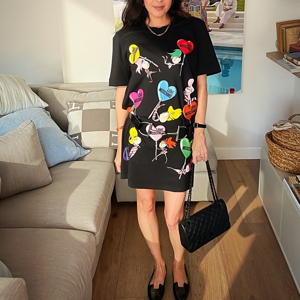 Moschino Couture Graphic Mini Dress – Multicolor Balloon Lollipop Print – Sz S